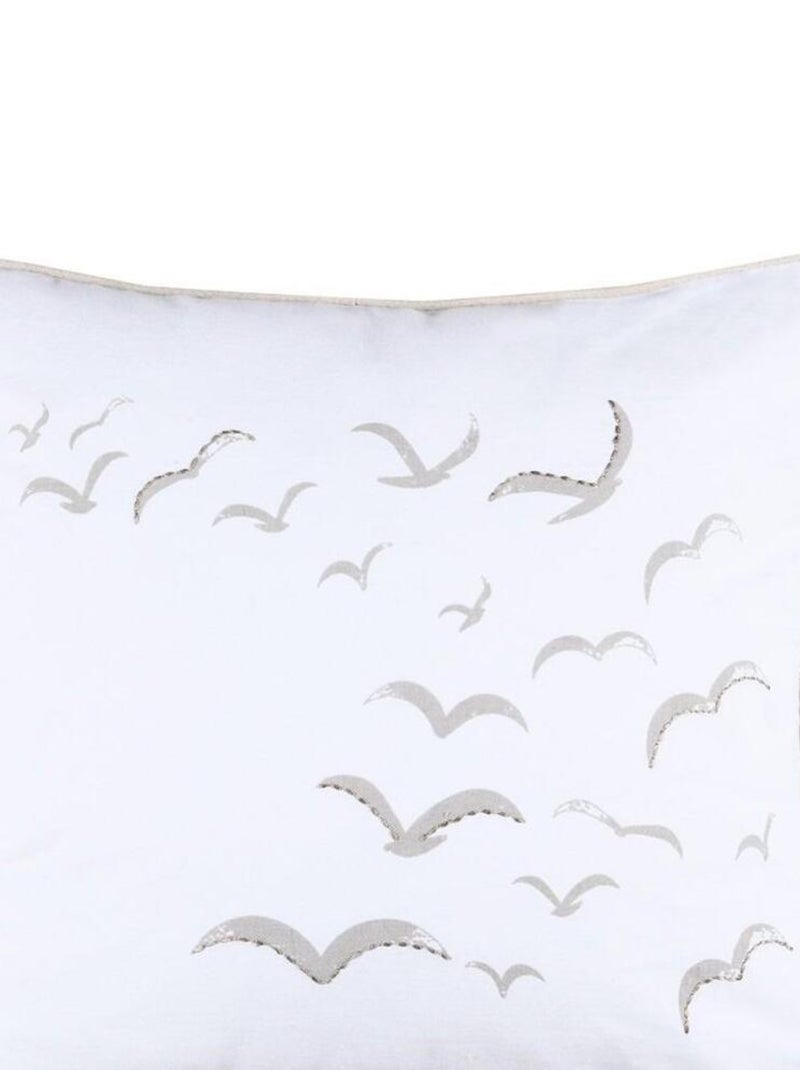 Coussin 40x40 cm Yacht blanc coton Blanc - Kiabi