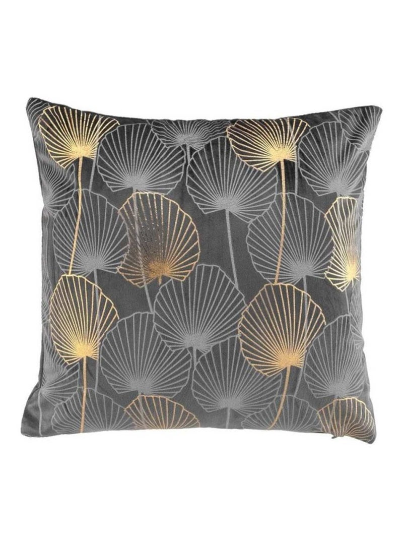 Coussin 40x40 velours or Clairine gris Gris - Kiabi