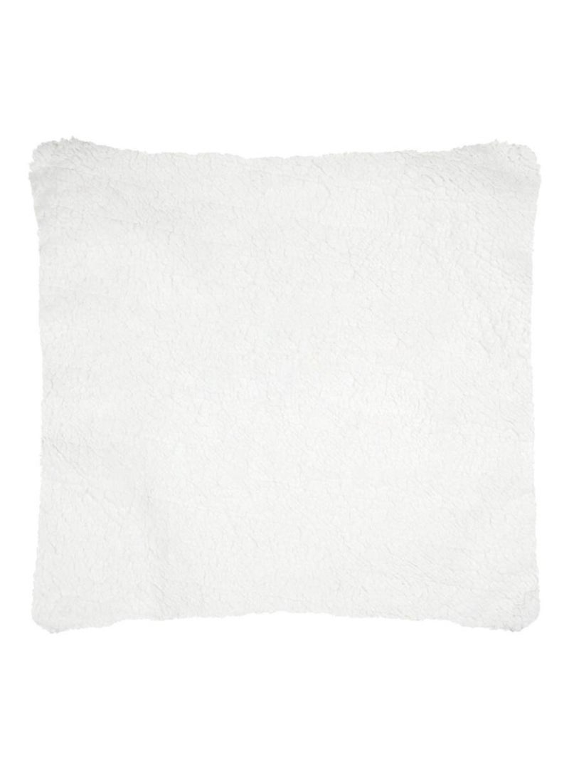 Coussin 45 x 45 cm sherpa doux reves Blanc - Kiabi