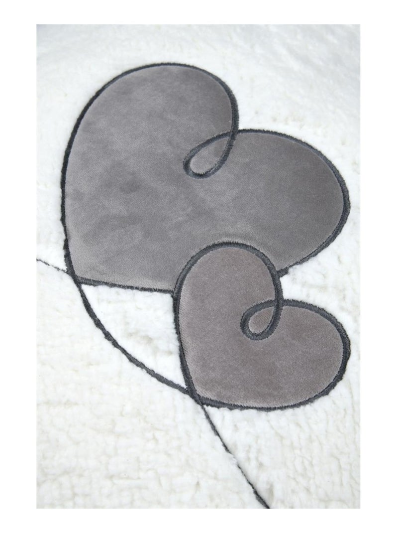 Coussin 45 x 45 cm sherpa doux reves Blanc Gris - Kiabi