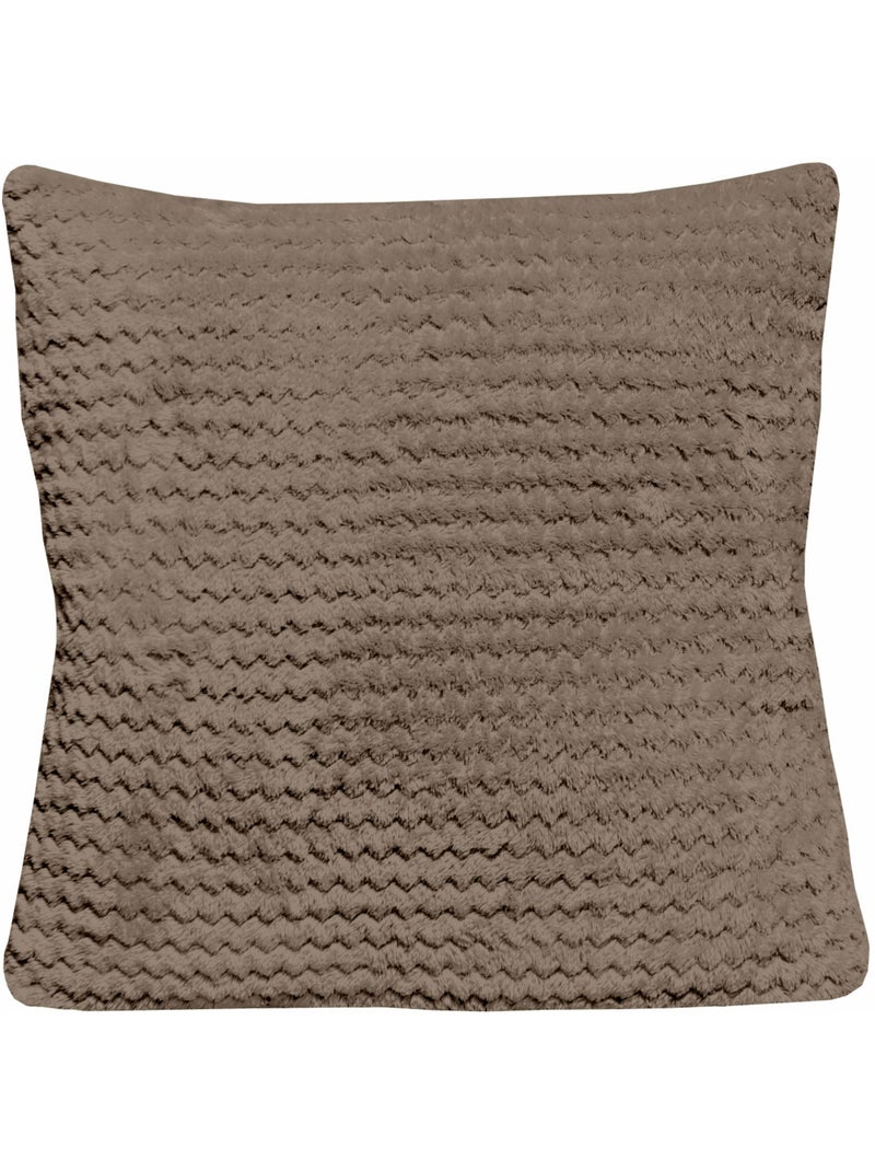 Coussin 45x45 cm COCOONING, par Soleil d'Ocre Taupe - Kiabi