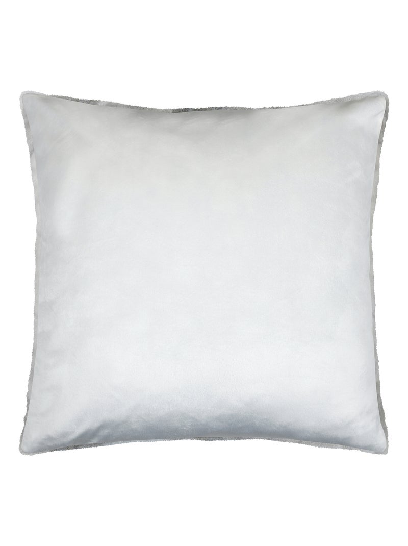 Coussin à carreaux écossais en imitation fourrure Beige - Kiabi