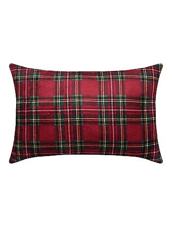 Coussin à carreaux écossais