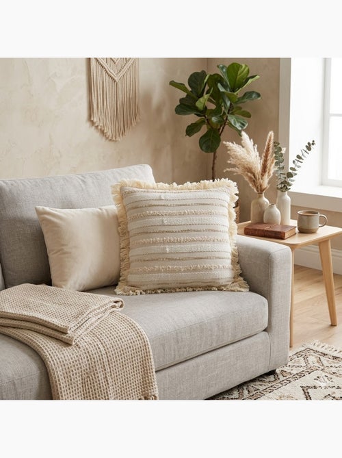 Coussin a franges Atlase - Kiabi