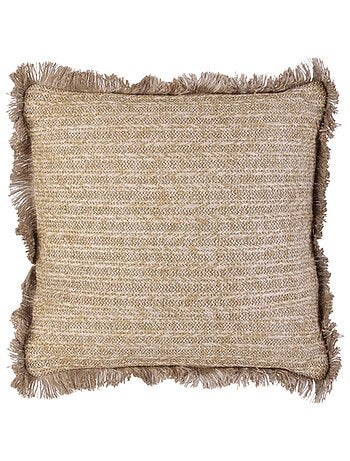 Coussin à franges en jute RAPHIA