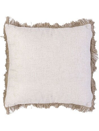 Coussin à franges en jute RAPHIA
