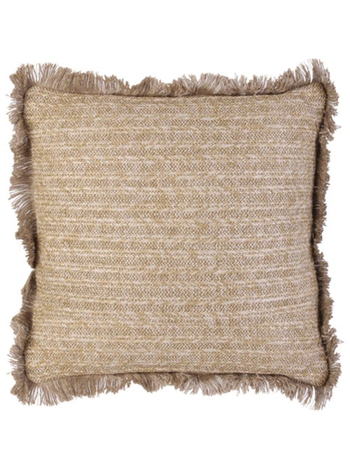 Coussin à franges en jute RAPHIA - Kiabi