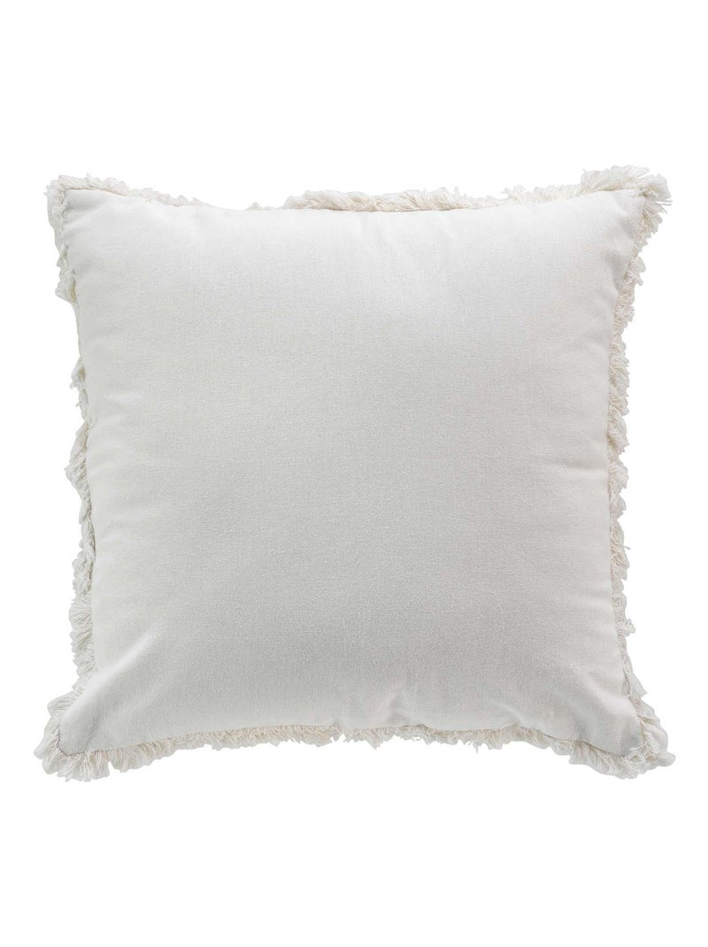 Coussin a franges Evea Beige clair - Kiabi