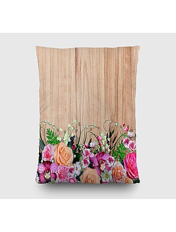 Coussin a motif a fleurs dessous - 45 cm x 45 cm