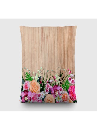Coussin a motif a fleurs dessous - 45 cm x 45 cm