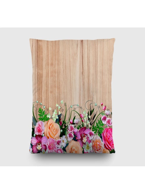 Coussin a motif a fleurs dessous - 45 cm x 45 cm - Kiabi