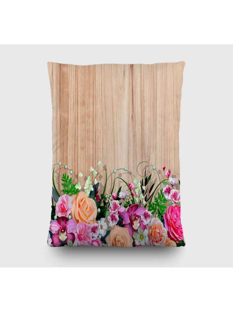 Coussin a motif a fleurs dessous - 45 cm x 45 cm Multicolore - Kiabi