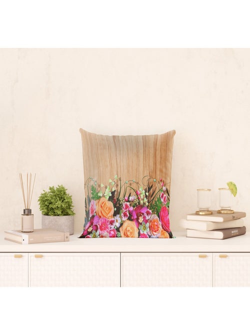 Coussin a motif a fleurs dessous - 45 cm x 45 cm - Kiabi