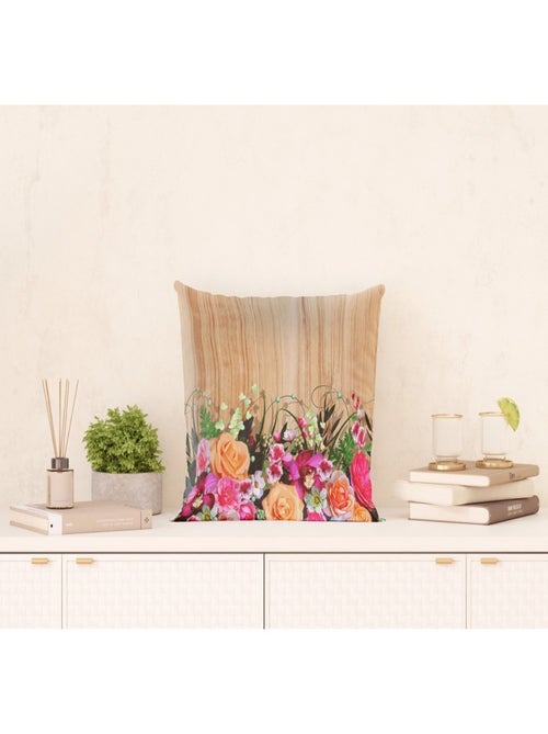Coussin a motif a fleurs dessous - 45 cm x 45 cm - Kiabi