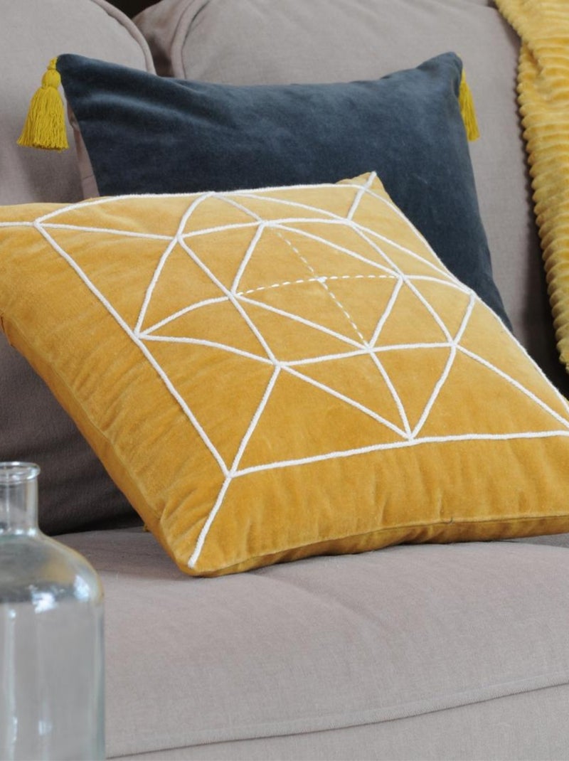 Coussin à motif corde Marron clair - Kiabi
