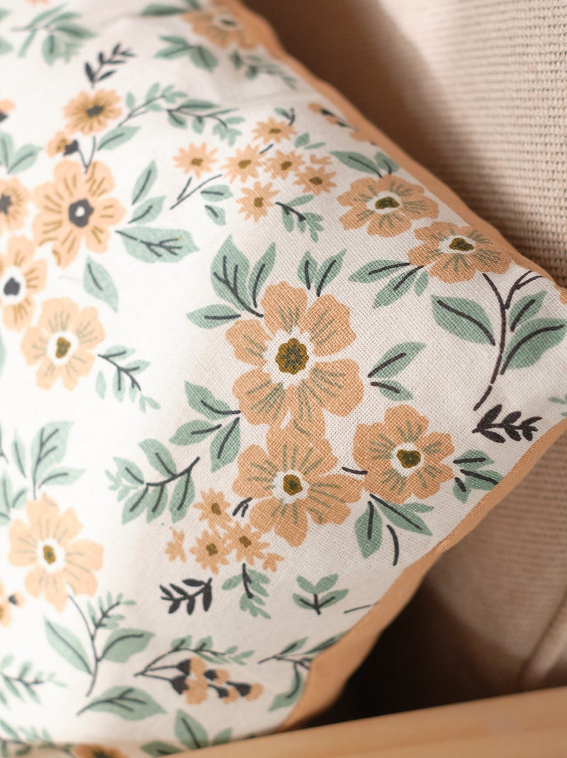 Coussin à motifs 'fleuris' Rose - Kiabi