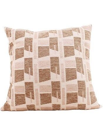 Coussin à motifs géométriques en velours jacquard 40x40cm