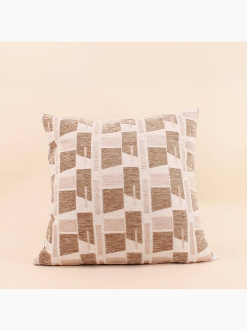 Coussin à motifs géométriques en velours jacquard 40x40cm - Kiabi Coussin à motifs géométriques en velours jacquard 40x40cm - Kiabi