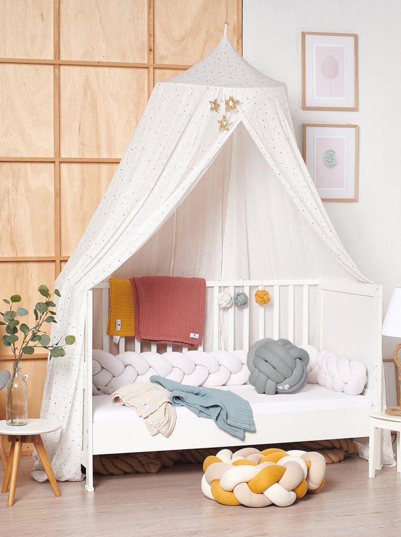 Coussin à nouer en coton tricoté Gris moyen - Kiabi