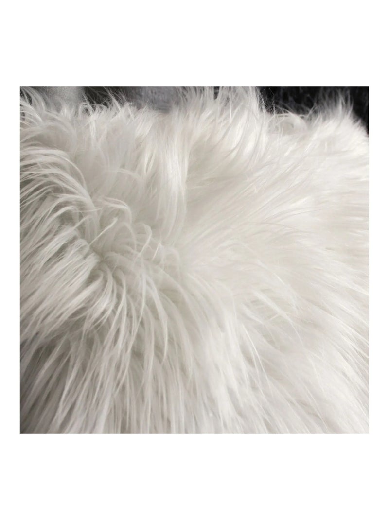 Coussin a poil Epicea Gris - Kiabi