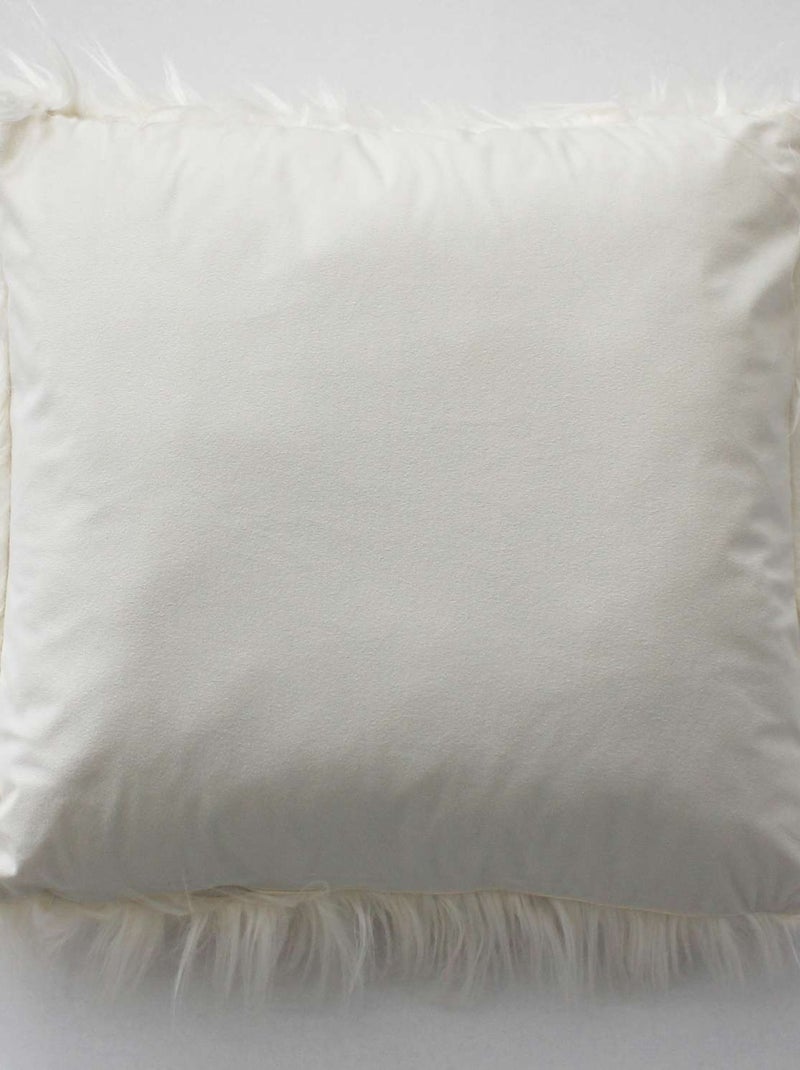 Coussin à poils longs EPICÉA Blanc - Kiabi