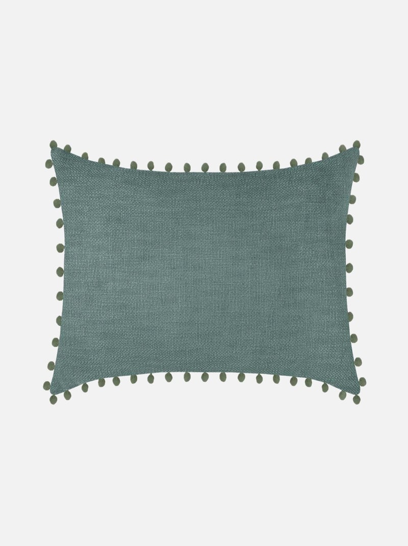 Coussin à pompons 30x50cm sauge Vert - Kiabi