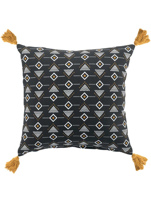 Coussin a pompons Letikos - Kiabi
