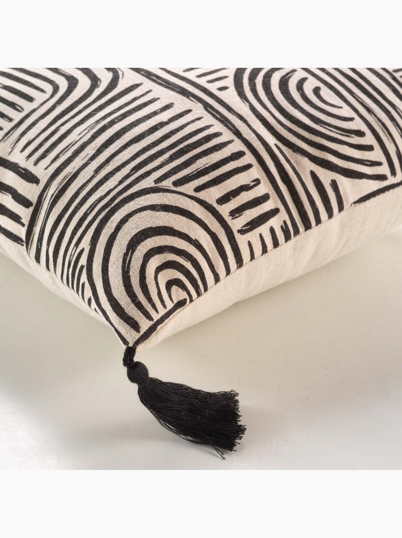 Coussin a pompons Pandora Noir - Kiabi
