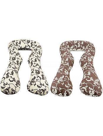Coussin à usages multiples dessin floral sombre dessin floral clair
