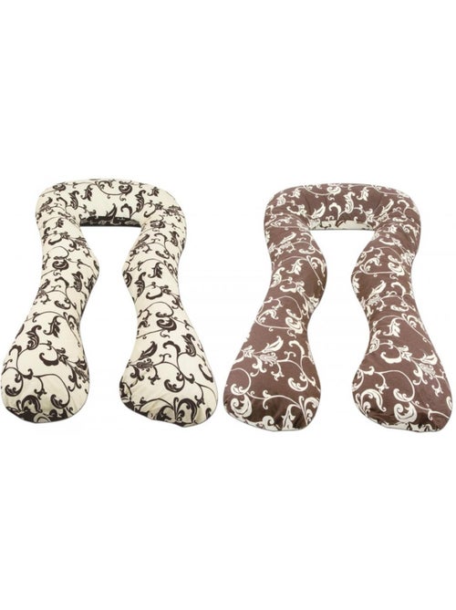Coussin à usages multiples dessin floral sombre dessin floral clair - Kiabi