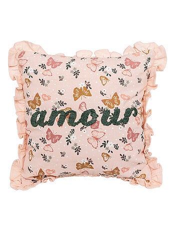 Coussin Amour avec papillons