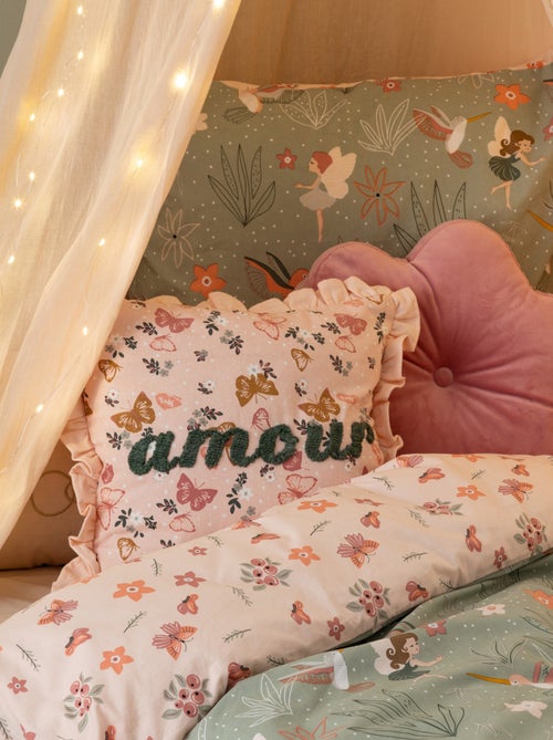 Coussin Amour avec papillons - Kiabi