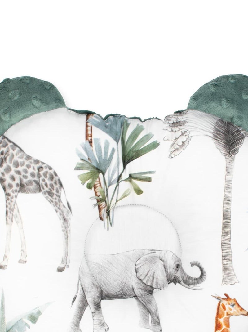 Coussin anti tête plate réversible en minky, Safari SEVIRA KIDS Vert - Kiabi