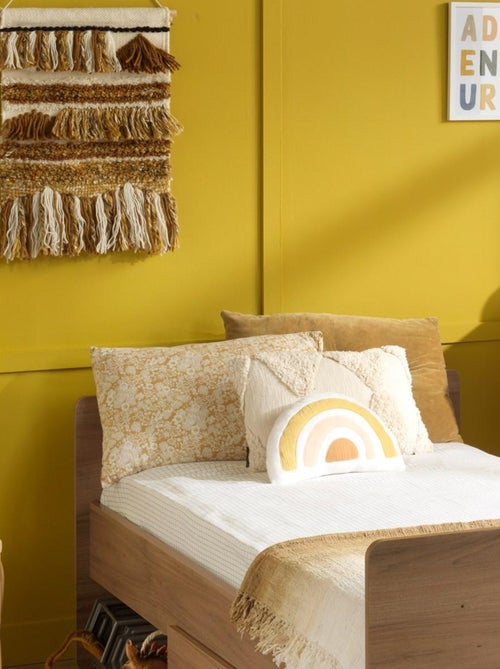 Coussin arc en ciel 35x20cm en coton blanc - SAUTHON - Kiabi