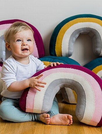 Coussin Arc-en-Ciel en coton