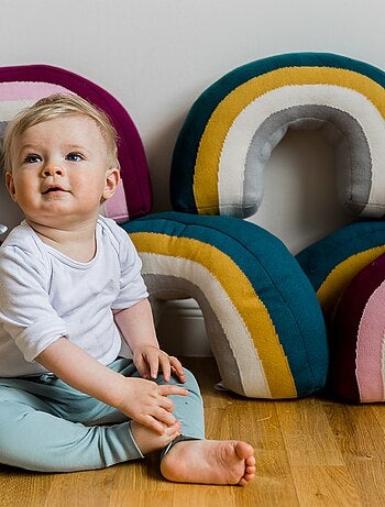 Coussin Arc-en-Ciel en coton