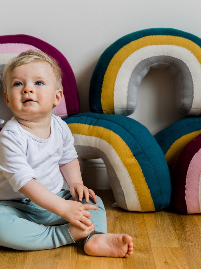 Coussin Arc-en-Ciel en coton Vert - Kiabi