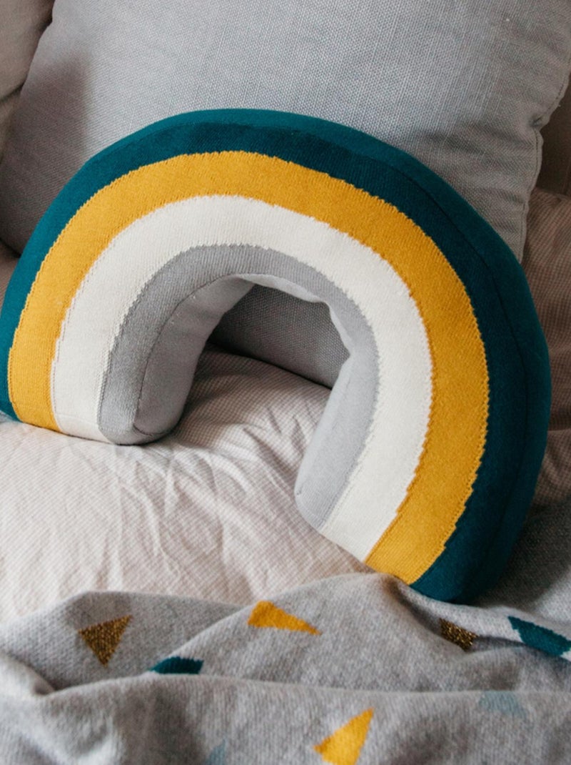 Coussin Arc-en-Ciel en coton Vert - Kiabi