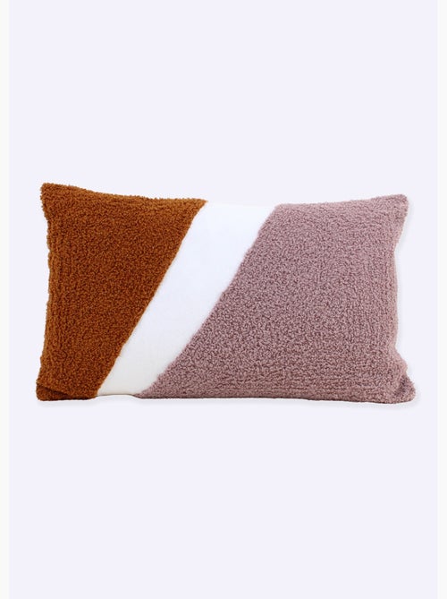 Coussin aspect bouclette, motif fantaisie - AFIBEL - Kiabi