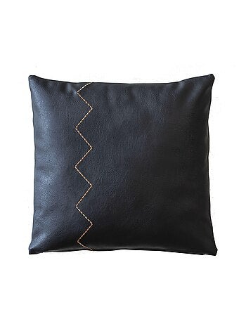 Coussin aspect cuir 'Deko&co'