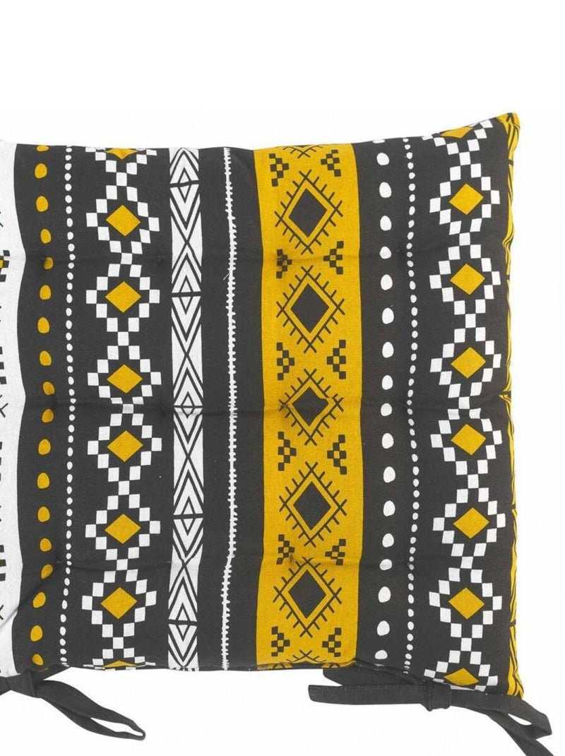 Coussin Assise matelassée Birmanie Jaune - Kiabi