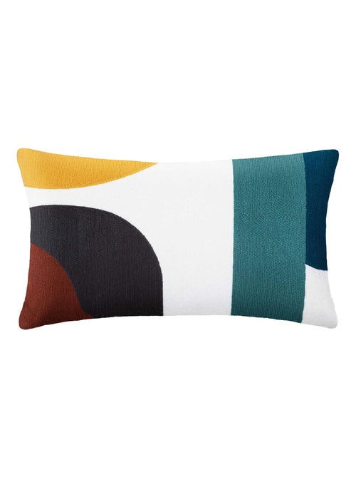 Coussin aux motifs géométriques - Kiabi
