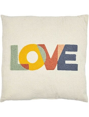 Coussin avec bouclette 40x40 LOVE