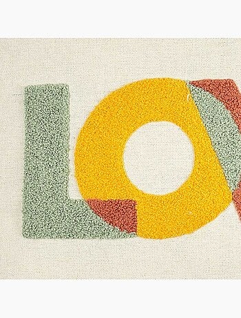 Coussin avec bouclette 40x40 LOVE