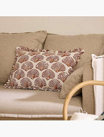 Coussin avec broderies coquillages OCEANIA