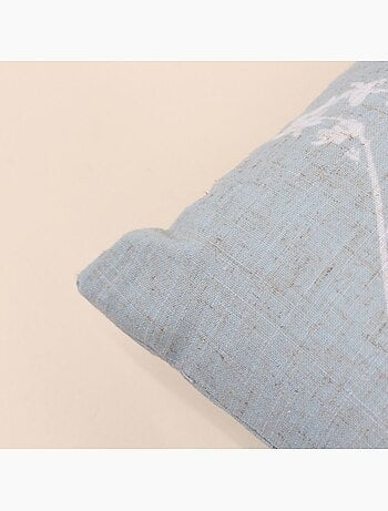 Coussin avec lin imprimé nature verte 40x40cm