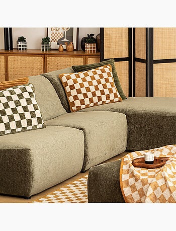 Coussin avec motif tufté ITHA