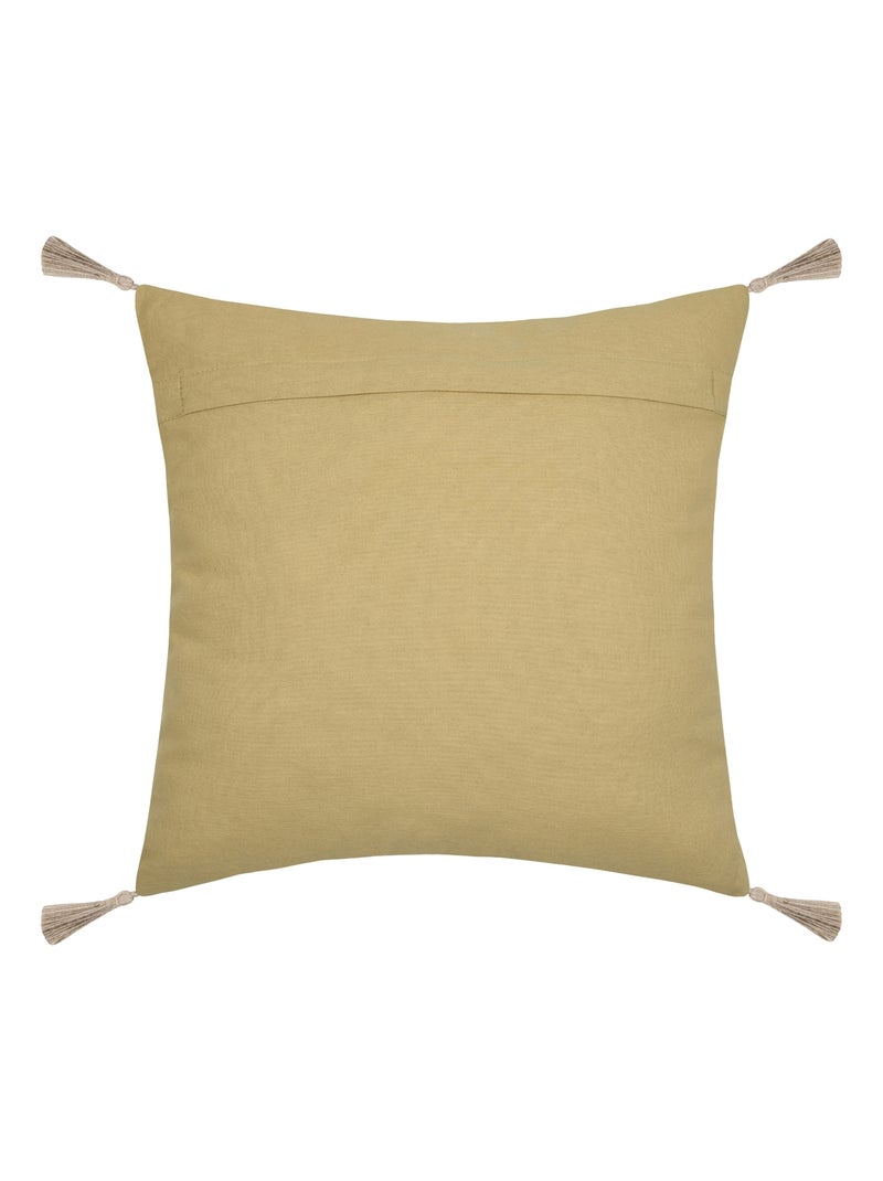 Coussin avec motifs palmier Jaune moutarde - Kiabi