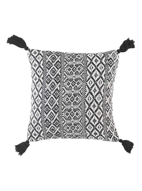 Coussin avec pompons 40 x 40 cm Geometrique Scenarel - Kiabi