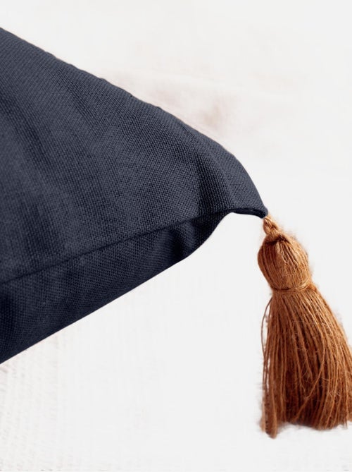 Coussin avec pompons en jute - Kiabi